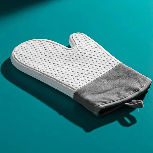 Guantes Para Horno Toma Ollas Guantes De Silicona Cocina Color Blanco Puntos