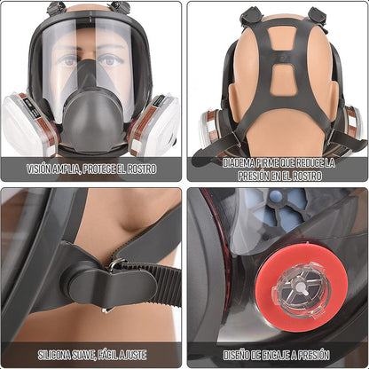 Mascara De Respiracion Mascara De Gas Mascara Antipolvo Masc Unica