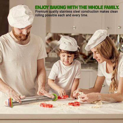 Uslero Ajustable Cocina Rodillo Fondant De Acero Inoxidable