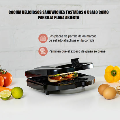 Tostadora Panini Tostadoras Electricas Sanguchera Grill Sánd Color Metal