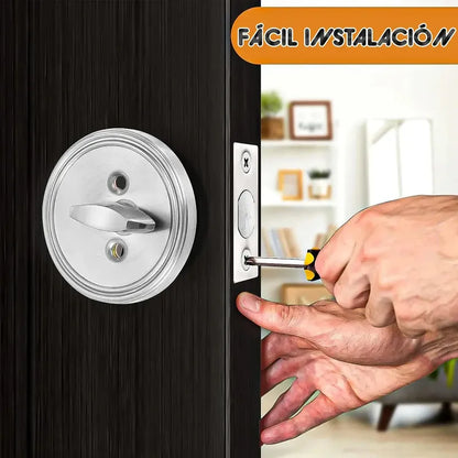 Cerradura Chapa Para Puertas Chapa De Seguridad Dormitorio Okshop Chapa Cerrojo De Seguridad Puerta Con Llave Y Perilla Cerrojo Seguridad Puerta Llave Exterior Perilla Interior Cerradura Okshop Gris