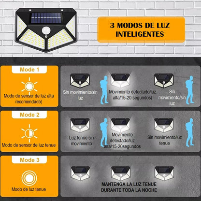 Pack X2 Lampara Solar Exterior Negro Focos Solares Para Portones Lamparas Solares Exteriores Okshop Faroles Led Solares Negro Focos Solar Para Jardin Led Solar Focos Led Exterior Farol Solar Exterior