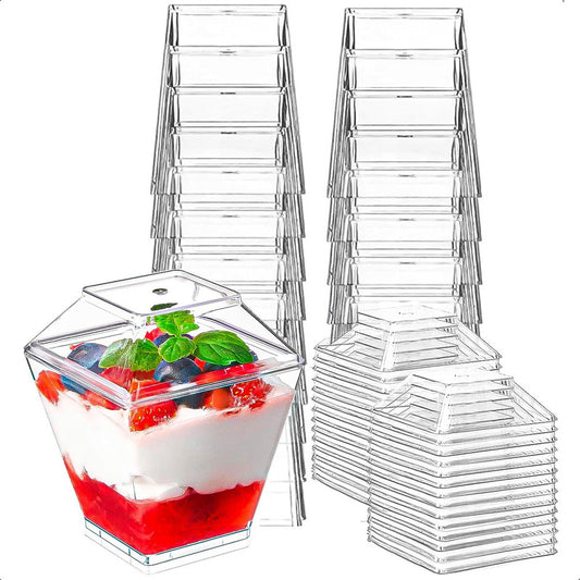 Vasos De Postre Vaso Acrilico Pack 20 Vasos Acrilicos 180ml Acrílico