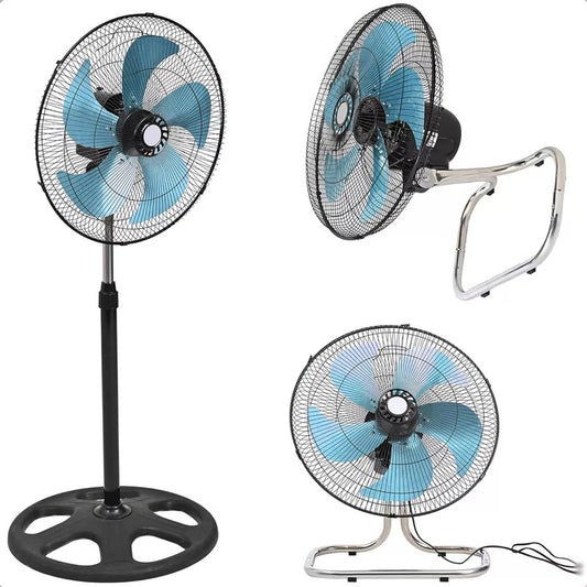 Ventiladores Metalicos Ventilador Pedestal Ventilador 3 En 1 Ventilador De Pedestal Turbo 5 Aspas Metálicas Ventilador Pie Rejilla Metalica Oscilacion 120 Grados Okshop
