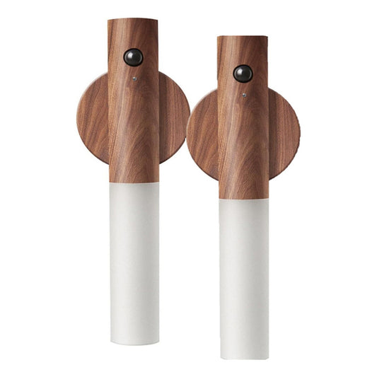 Aplique De Luz A Bateria Lampara Usb Magnetico Pared Muro X2 Marrón