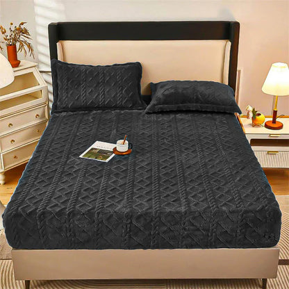 Sábana Bajera Polar Sábana Bajera Elástica Protector 150x200 Negro