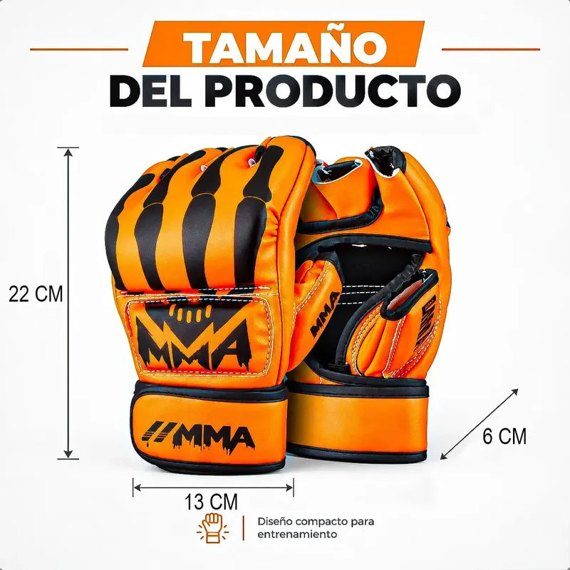 Guantes Mma Guantes De Kick Boxing Guantes Artes Marciales Okshop Guantes Mma Dedos Abiertos Entrenamiento Artes... Unica Naranja