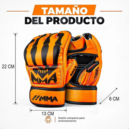 Guantes Mma Guantes De Kick Boxing Guantes Artes Marciales Okshop Guantes Mma Dedos Abiertos Entrenamiento Artes... Unica Naranja