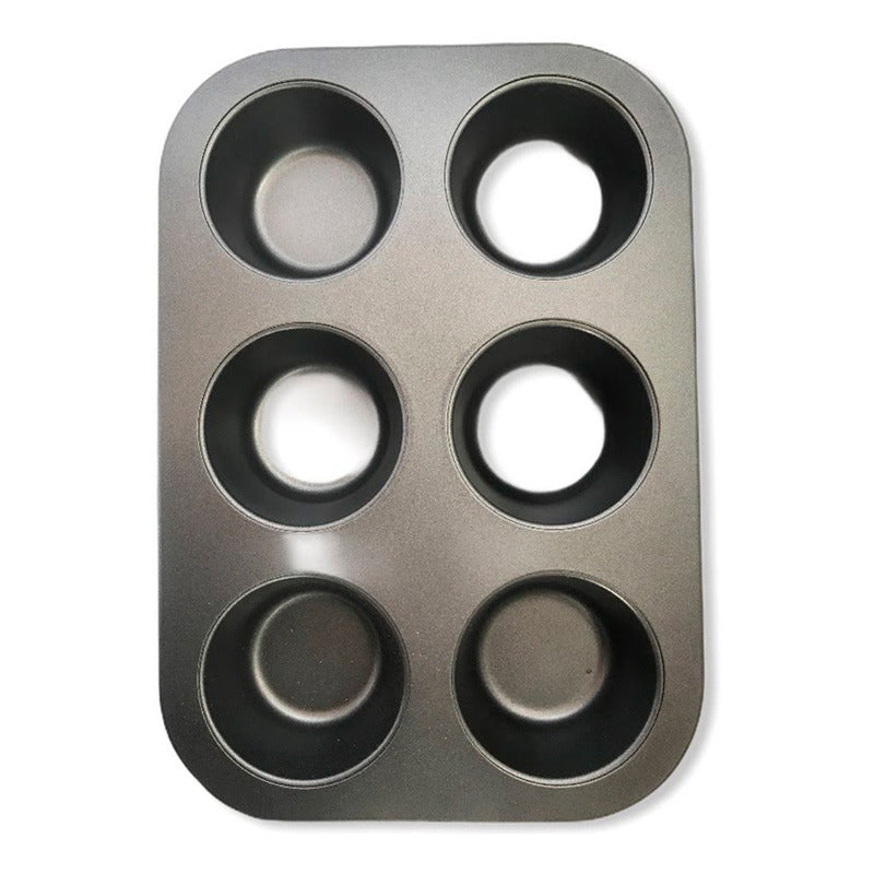 Molde Metal Para Cupcake Muffins Economico 6und Gris