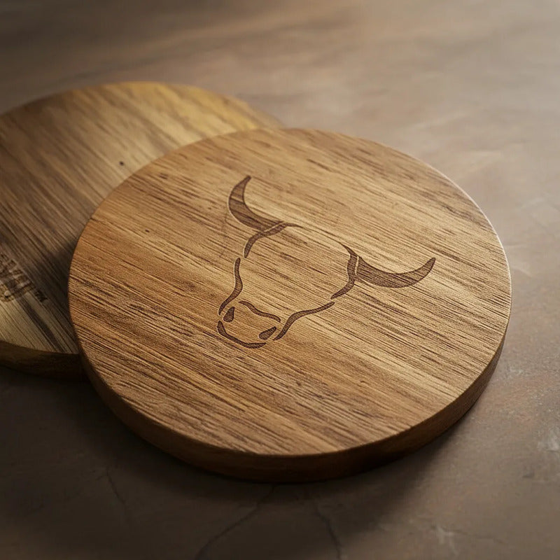 Set 6 Posavasos Madera Posavaso Posa Vaso Wayu Posavasos Madera