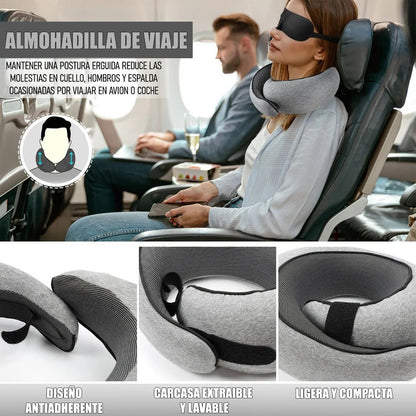 Almohada Para Cuello Cojin Para Cuello Almohada De Viaje Cojin Cervical Viaje Hipoalergenico Algodón Transpirable Almohada Cuello Para Viajes Antibacteriana Cojin Cervical Antihongos Amarillo Okshop