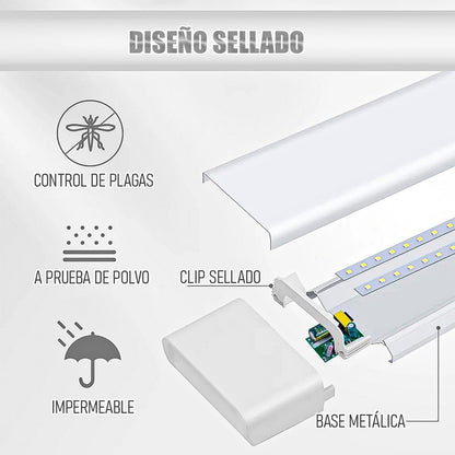 Lamparas Para Techo Pack 2 Barra Led Regleta Led Lampara Led Blanco