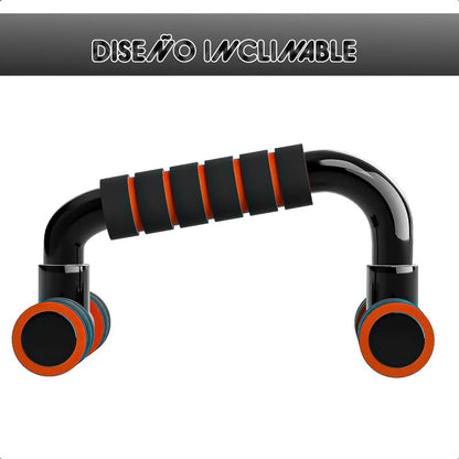 Barra Para Flexiones Soporte De Flexiones Push Up Flexiones Negro/naranja