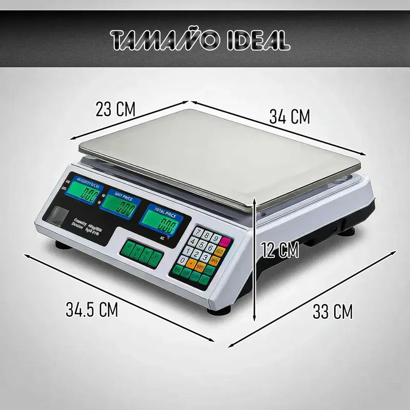Balanza Digital Okshop De Cocina Y Con Capacidad De 40 Kg Blanco