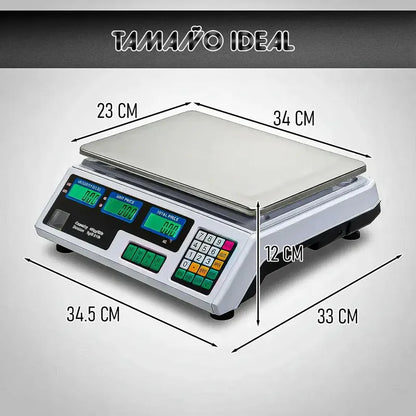 Balanza Digital Okshop De Cocina Y Con Capacidad De 40 Kg Blanco
