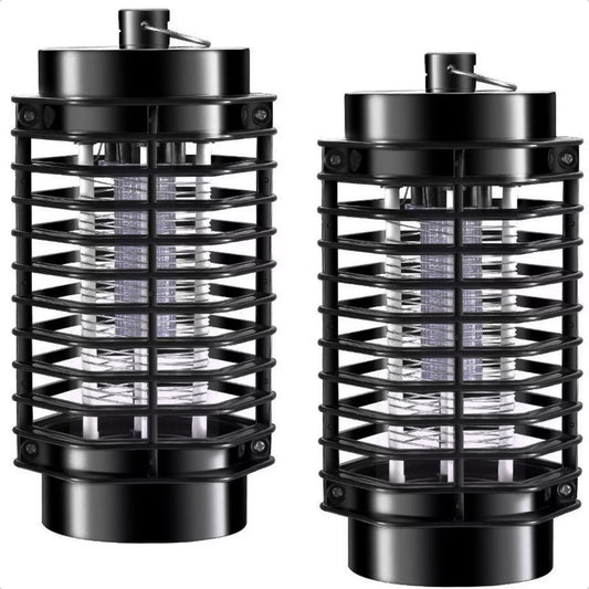 Pack X2 Mata Insectos Electrico Mata Moscas Electrico Lámpar Negro