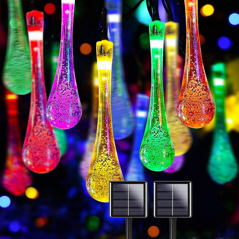 Pack 2 Luces Navidad Guirnaldas Solares Luces De Navidad 5m Multicolor