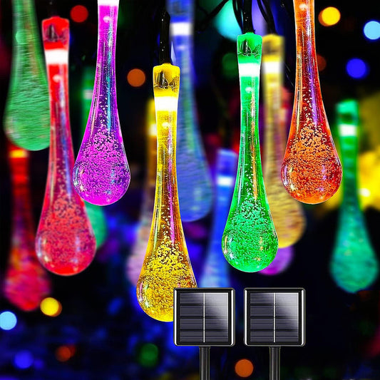 Pack 2 Luces Navidad Guirnaldas Solares Luces De Navidad 5m Multicolor