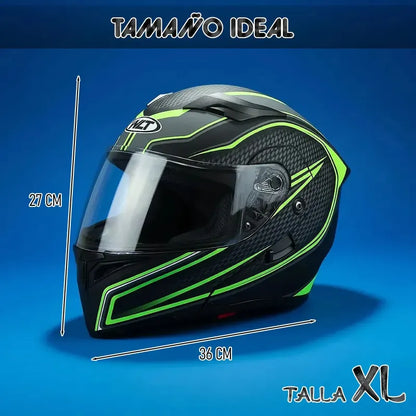Casco De Moto Casco Para Moto Casco Abatible Casco Motocicleta Negro Xl Okshop Casco Moto Abatible Casco Multiproposito... Lisa Negro/verde