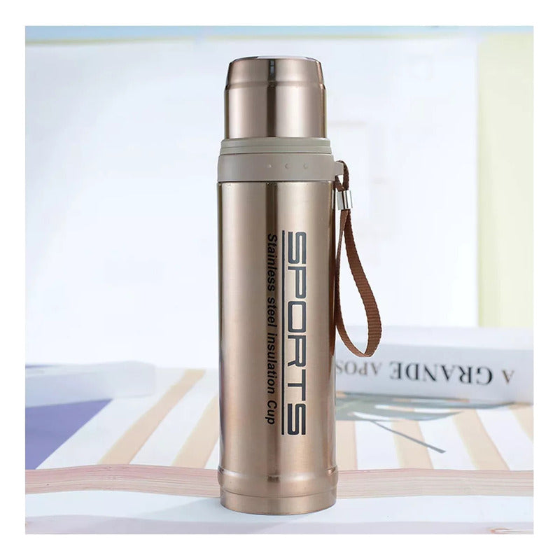 Recipiente Termico Acero Inoxidable Bronce Vaso Termico Frio 750ml Portatil Vaso Termico Sports Acero Inoxidable Vaso Cilindrico Ter Vaso Termico Para Cafe Termo Agua Caliente 750ml Portatil Okshop