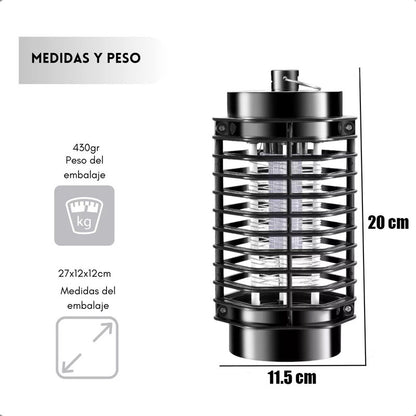 Mata Insectos Electrico Mata Moscas Electrico Lampara Led Uv Negro