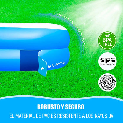 Piscina Para Niños Piscina Rectangular Familiar 260x170x50cm Piscinas Inflables Rectangulares Plastico 800l Piscina Plastica Mediana Libre Bpa Pvc Plegable Piscina Pelotas Okshop Azul