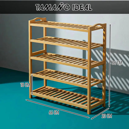 Zapatero Organizador De Zapatos Zapatero De Madera Zapatero Madera Bambu Okshop Estante De Zapatos Zapateras Muebles Mueble Para Guardar Zapatos Zapatero De Madera Zapatero De Bambú De 5 Niveles