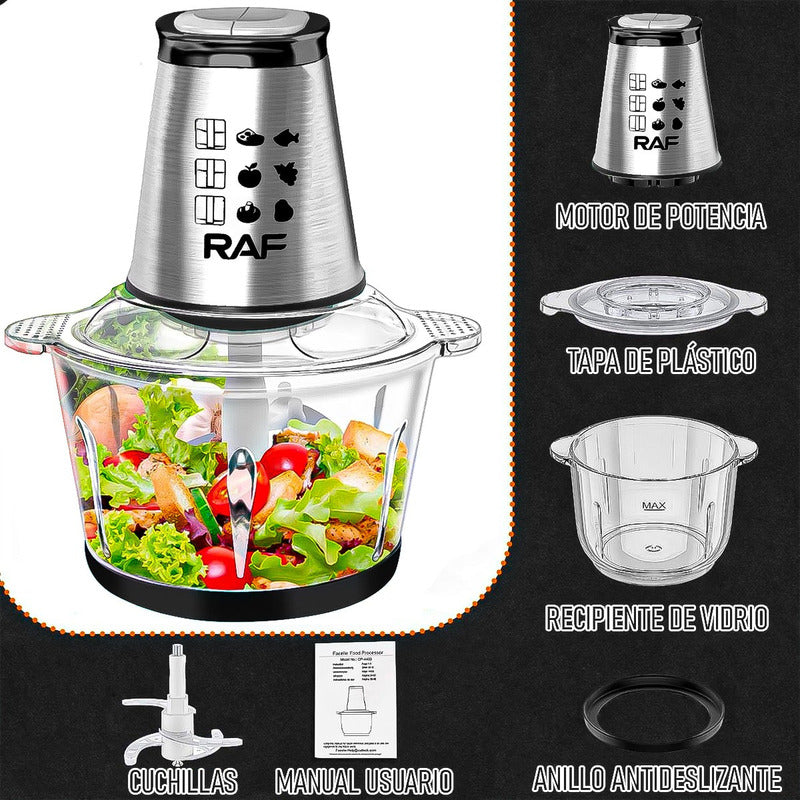 Procesador De Alimentos Picadora Procesadora Alimento Carne Negro