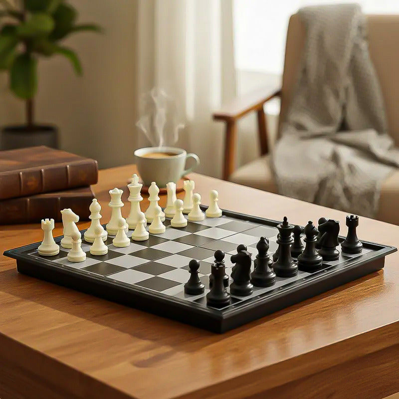Tablero Ajedrez Plegable Ajedrez Magnético Juego De Ajedrez