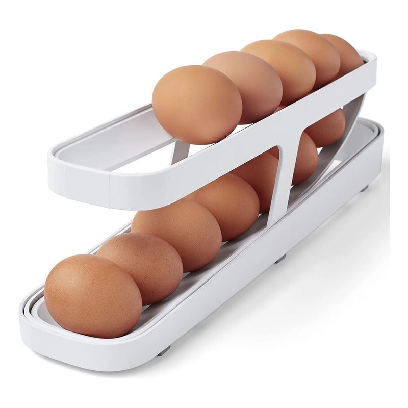 X2 Huevera Organizador De Huevos Para Refrigerador Rodante