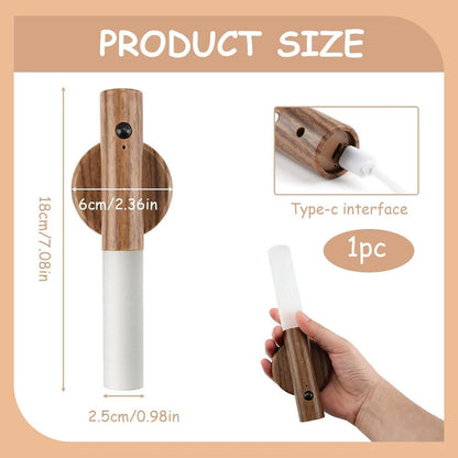 Aplique De Luz A Bateria Lampara Usb Magnetico Pared Muro X2 Marrón