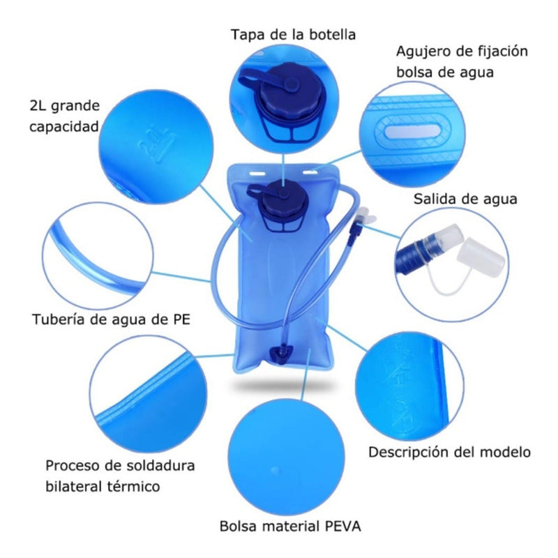 Bolsa Hidratacion Ciclismo Mochila Camelback Trekking 2l