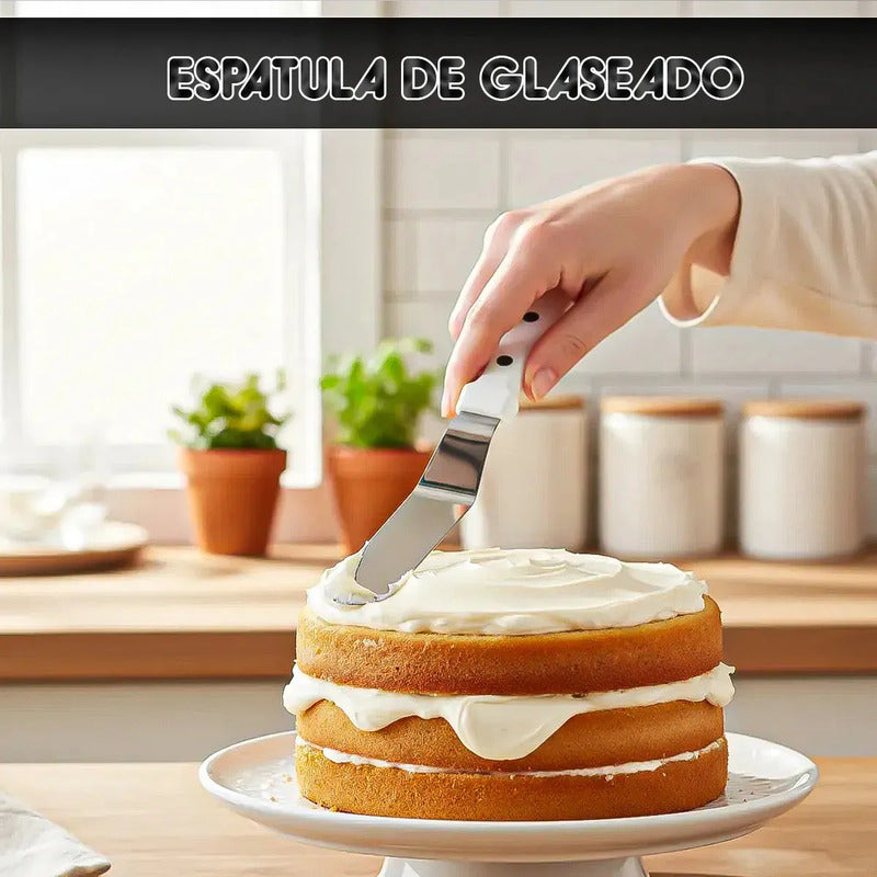 Espatula Metal Para Reposteria Espatula Para Torta De Metal Okshop Espátula De Glaseado Espatula Metal Para Reposteria Paleta De Acero Inoxidable Espátula Para Glasear De Repostería Espatulas Blanco