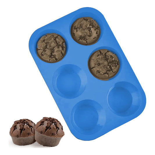 Moldes De Silicona Molde Cupcakes Silicona 6 Und Baratos Moldes De Silicona Para Horno Antiadherente 6 Unidades Moldes De Silicona Reposteria Molde Cupcakes Moldes Reposteria Azul Okshop