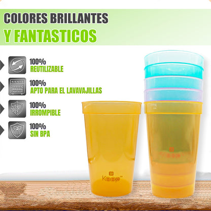 Vasos Plasticos Vasos Plasticos 500 Ml Vasos Plasticos Keep Arcashopping Vasos Plasticos Reutilizables Vasos Para Fiestas Vasos De Bebidas