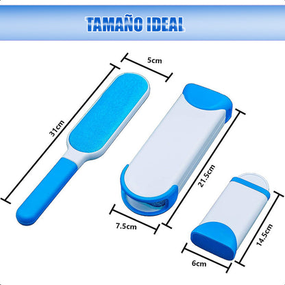 Cepillo Para Perros Quita Pelusa De Mascotas Saca Pelusas Azul