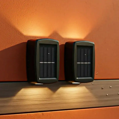 Pack 2 Aplique Pared Aplique Solar Muro Farol De Pared Solar Ok Shop Luces Exteriores Luz Solar Para Exteriores Ámpara Solar Al Aire Libre Lámpara De Pared De Jardín Luces Solares De Pared Negro