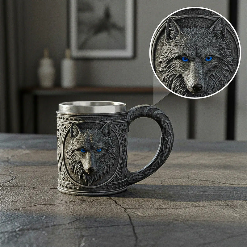 Taza Grande Taza Lobo Game Of Throne Tazon Mug Acero Inoxida A28
