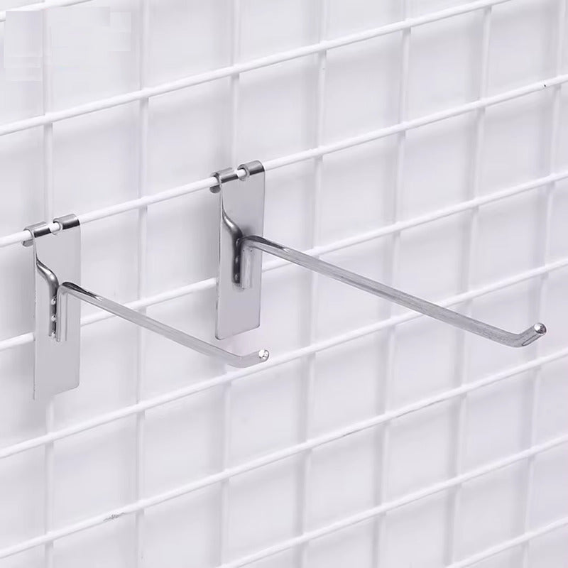 Pack X20 Ganchos Exhibidores Gancheras Panel Ranurado 20 Cm Metal