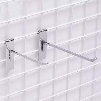 Pack X20 Ganchos Exhibidores Gancheras Panel Ranurado 20 Cm Metal