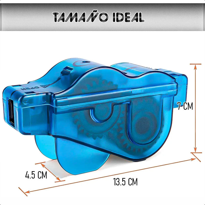 Limpiador De Cadena Okshop Para Bicicleta Portátil Plástico Azul