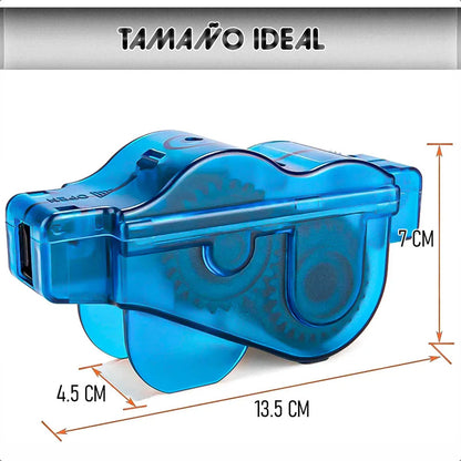 Limpiador De Cadena Okshop Para Bicicleta Portátil Plástico Azul