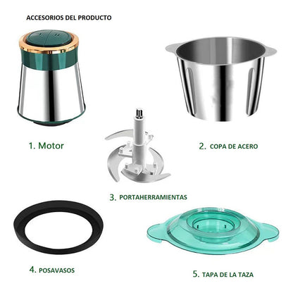 Procesador De Alimentos Picadora Procesadora Alimentos 2l Verde