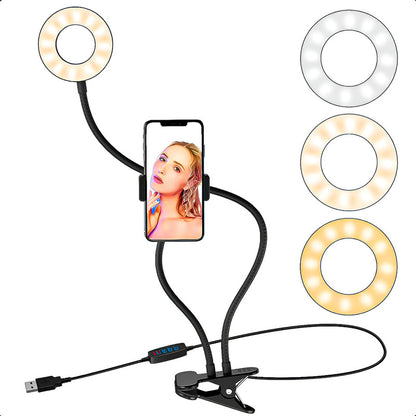Aro De Luz Profesional Aro Led Aro Luz Tripode Aros Luz Clip Negro