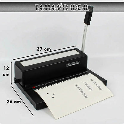 Anilladora Espirales Anilladora Perforadora Encuadernadora Negro