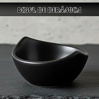 Set 3 Bowl Ceramica Aperitivos Bandeja Wayu Aperitivo Cuenco Negro