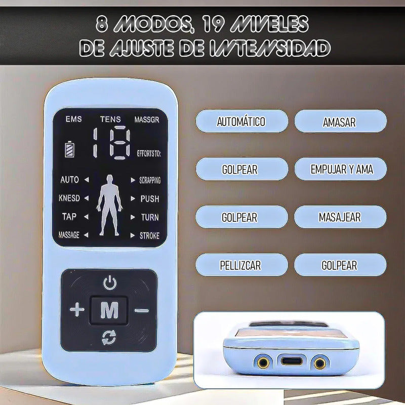 Electroestimulador Muscular Electrofisicos Tens 4 Electrodos Ok Shop Estimulador Nervioso Recargable Masajeador Electrónico De Pulsos Máquina De Fisioterapia Portátil Electroestimulador