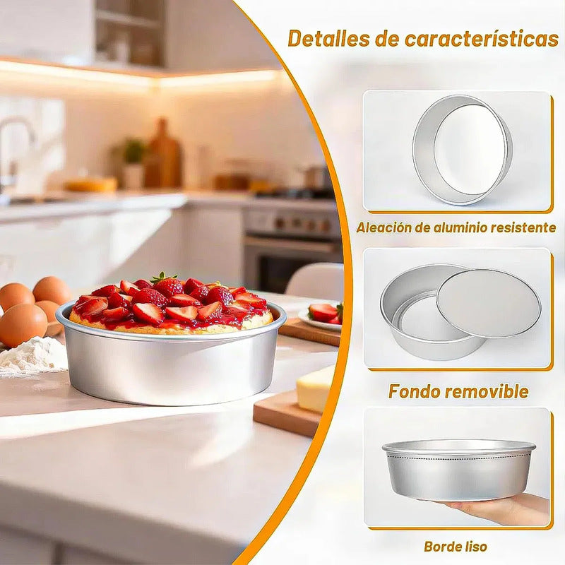 Moldes De Queque Molde Aluminio Molde Torta Desmontable 25cm Gris Okshop Moldes Redondos Aluminio Moldes Para Pasteles Moldes De Aluminio De Torta Molde Desmontable Queque Molde Queque Molde Pan 25cm