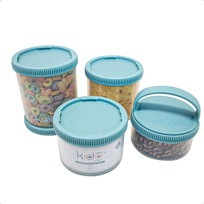 Contendor Alimentos Envases Yogurt Y Cereal Frasco Hermetico Tapper Comida Contenedor Hermetico Plastico 290ml Frascos Plasticos Portacereales Set 4 Contenedores De Alimentos Azul Okshop