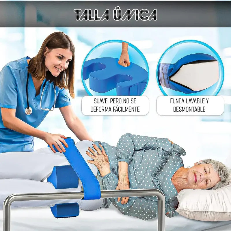 Almohada De Giro Almohadilla De Transferencia Ayuda De Giro De Paciente Okshop Dispositivo De Giro Para Pacientes Almohada De Rotación Dispositivo De Torneado Para Pacientes Postrados Azul